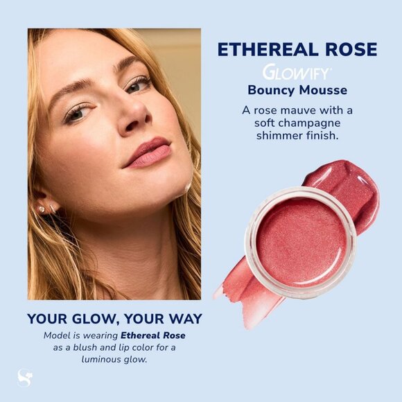 Ethereal Rose Glowify Bouncy Mousse Multi-Use Pigment by SeneGence - Picture 1 of 3